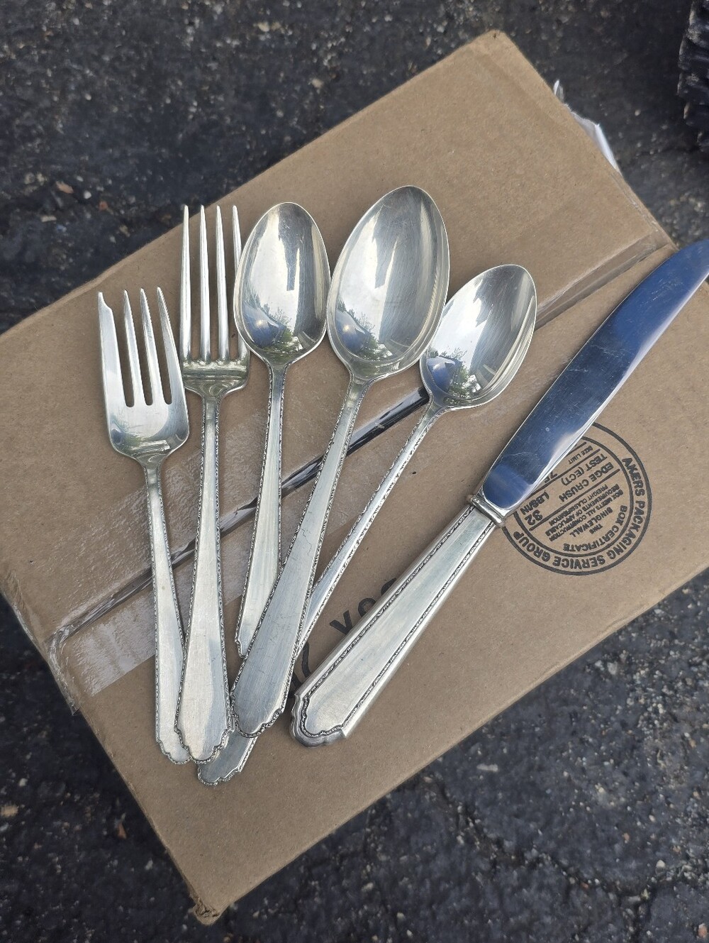 Sterling Silver Lunt William & Mary Place setting 6pc Silverware